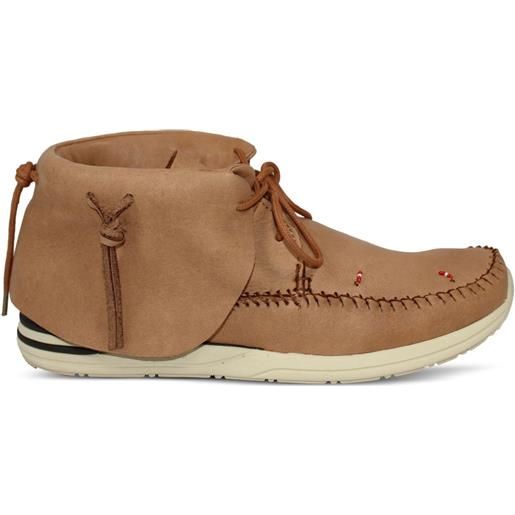 visvim stivali fbt in stile mocassini con perline - marrone
