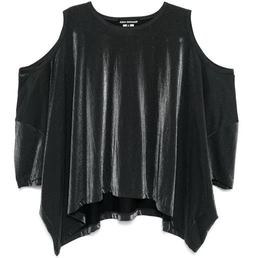 Junya Watanabe t-shirt con cut-out - grigio
