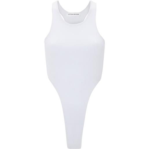 Victoria Beckham body sgambato - bianco