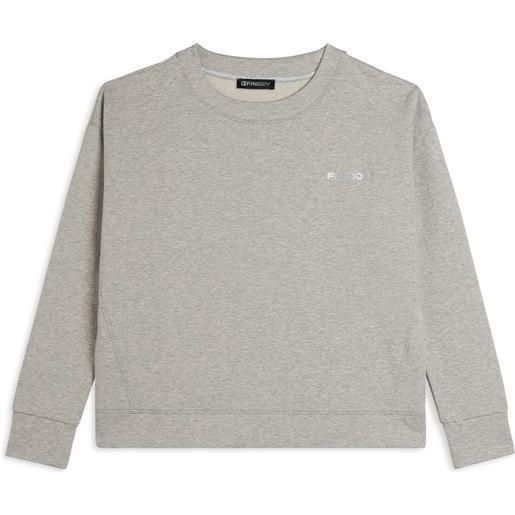 Freddy felpa girocollo comfort fit da donna corta in vita