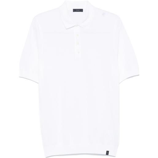 Fay polo in piqué - bianco