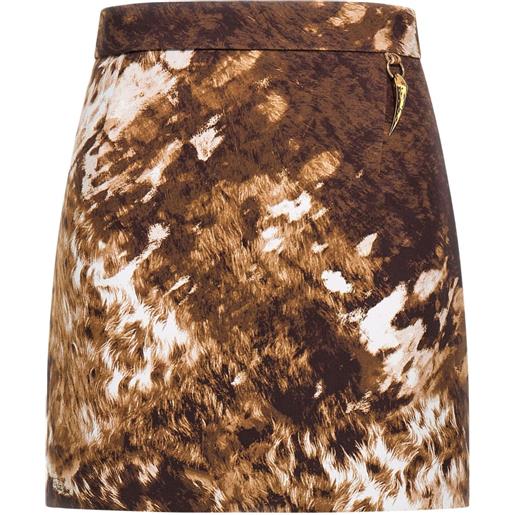 Roberto Cavalli minigonna con stampa appaloosa - marrone
