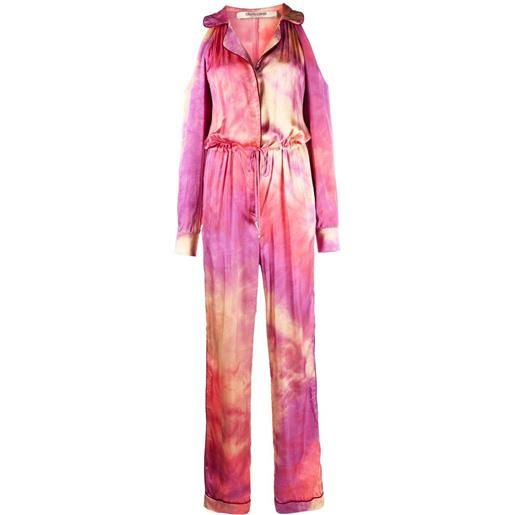 Roberto Cavalli tuta intera con fantasia tie-dye - rosa
