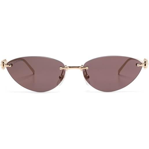Cartier Eyewear occhiali da sole clash - oro