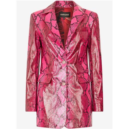 Roberto Cavalli blazer con stampa - rosa