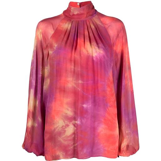 Roberto Cavalli blusa con fantasia tie dye - rosa
