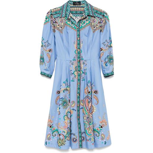 ETRO abito midi con stampa paisley - blu