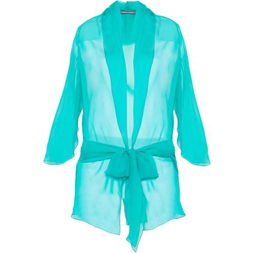 Alberta Ferretti top in seta - verde