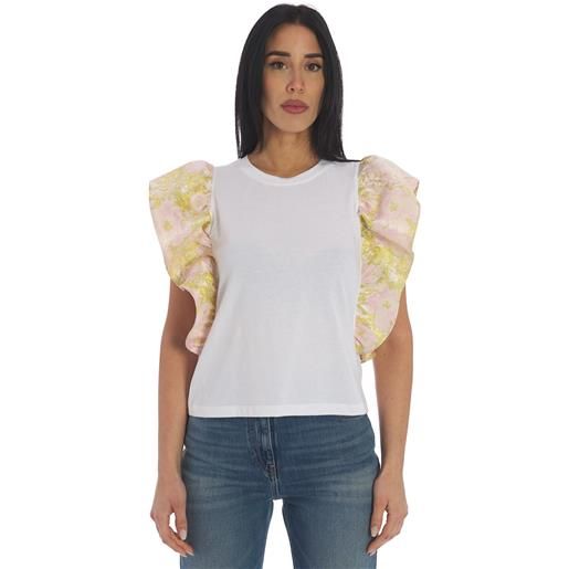 TWINSET ACTITUDE t-shirt TWINSET ACTITUDE con volant, colore bianco