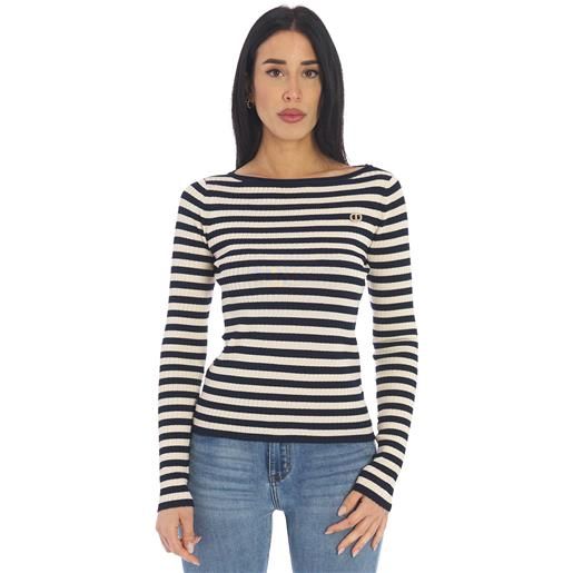 TWINSET maglia TWINSET rigata con logo, colore blu
