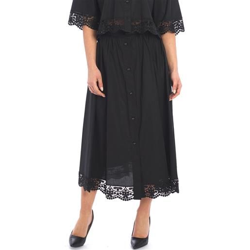 TWINSET gonna TWINSET con bordo in pizzo, colore nero