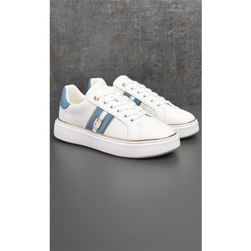 TWINSET sneakers TWINSET in pelle con dettagli a contrasto, colore bianco