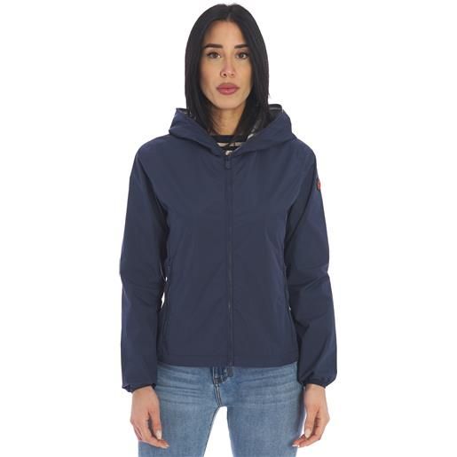 SAVE THE DUCK giubbotto SAVE THE DUCK donna con cappuccio stella, colore blu