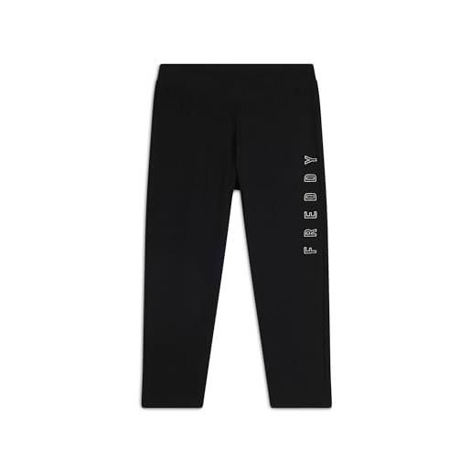 FREDDY - leggings corsaro vita regular con logo glitter sul fianco, donna, nero, large