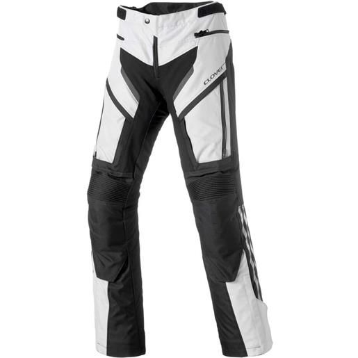 Clover pantaloni moto tessuto Clover light pro 3 wp nero grigio