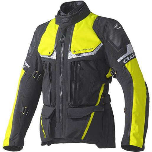 Clover giacca moto Clover crossover 4 wp airbag nero giallo