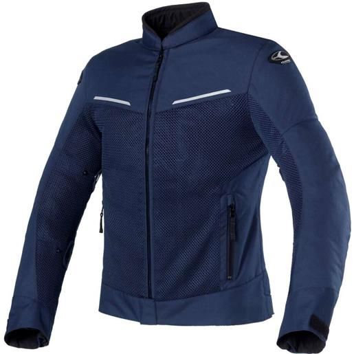 Clover giacca moto traforata Clover tropica navy nero