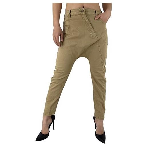 Toocool - Jeans Donna Pantaloni Skinny Elasticizzati Zampa Elefante Campana Nuovi Af108 Xl Verde Militare 103034023