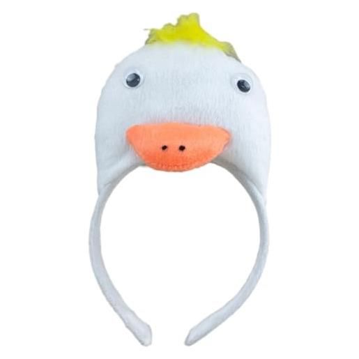 Bottone graziosa fascia per capelli a forma di anatra per donne e bambini, stile unico, leggera e confortevole, accessori per capelli