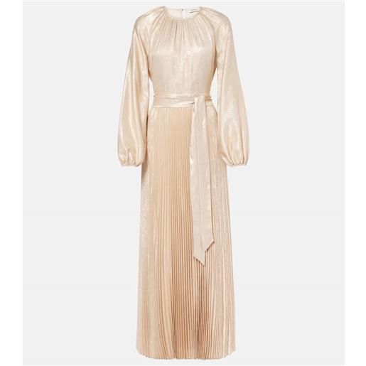 Simkhai abito midi varenya in raso a pieghe