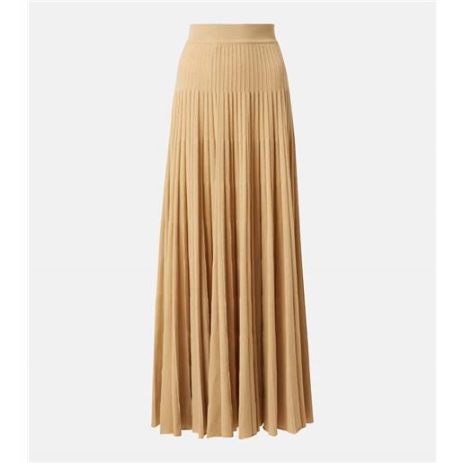 Loro Piana gonna lunga luciole in misto cashmere