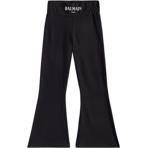 Balmain Kids leggings flared in jersey