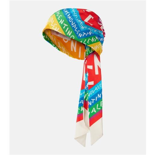 Valentino foulard Valentino chevron 24 in seta e cotone