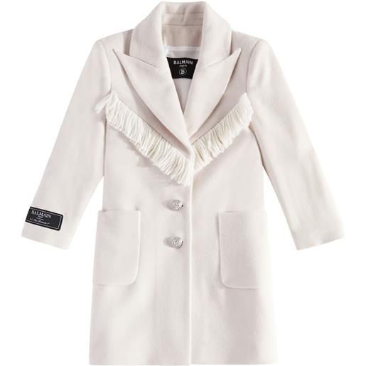 Balmain Kids cappotto in cashmere e lana