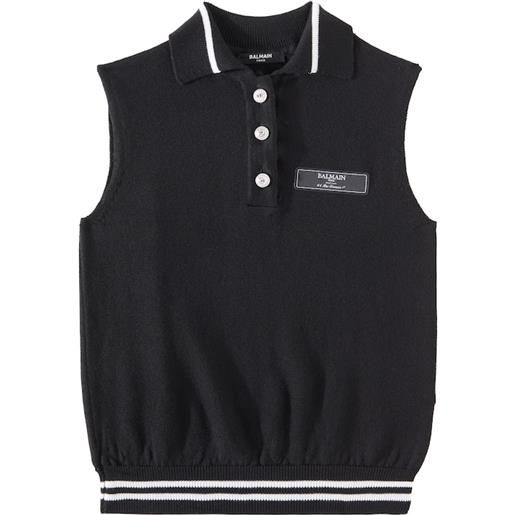 Balmain Kids gilet in lana