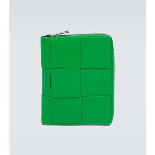 Bottega Veneta portafoglio in pelle intrecciato