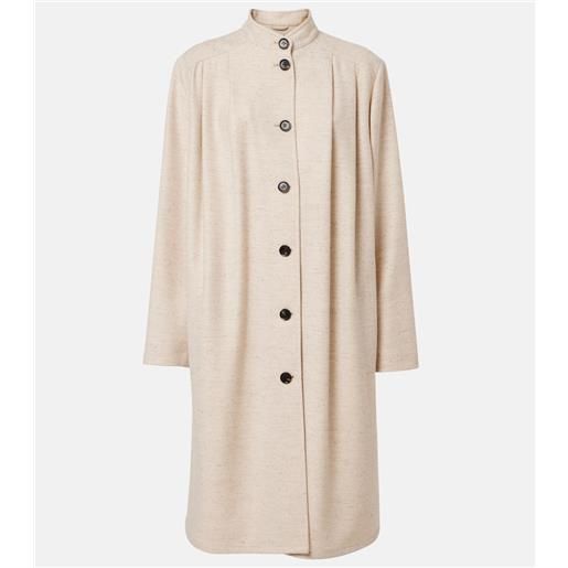 Loro Piana cappotto ryan in lana, seta e cotone