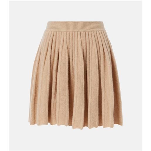 Loro Piana minigonna cocooning in cashmere e seta