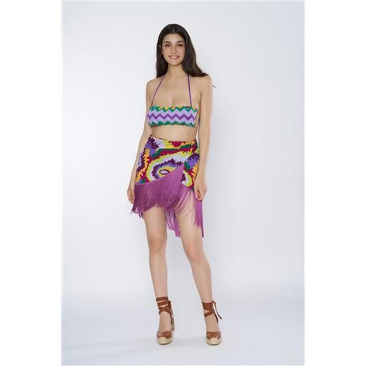 Miss Bikini pareo con frange colorate