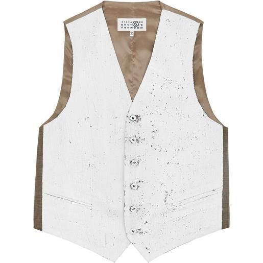MM6 Maison Margiela gilet con bottoni - bianco