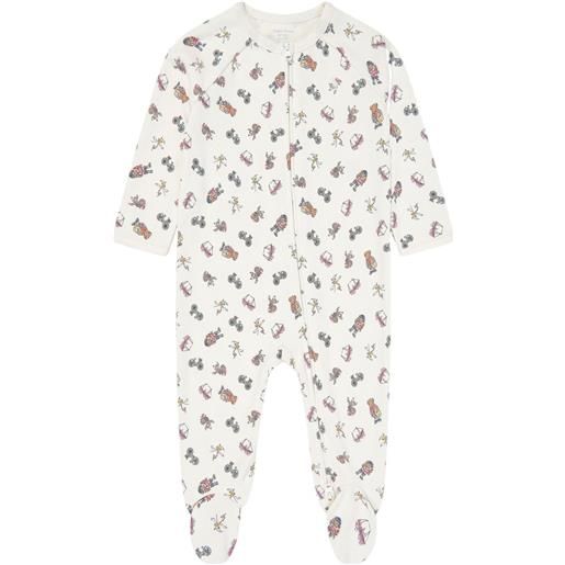 POLO RALPH LAUREN KIDS tutina con stampa - bianco