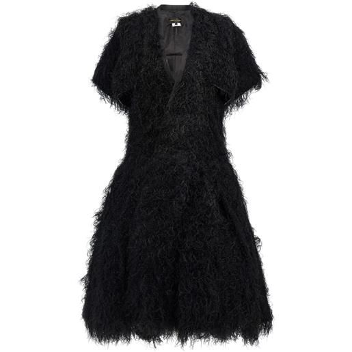 Comme Des Garçons abito midi in pelliccia sintetica - nero