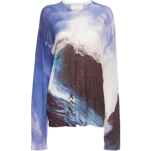 ERL t-shirt con stampa - viola