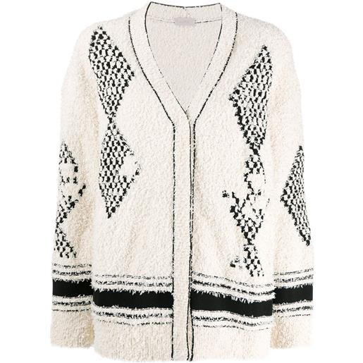 MRZ cardigan oversize con scollo a v - bianco