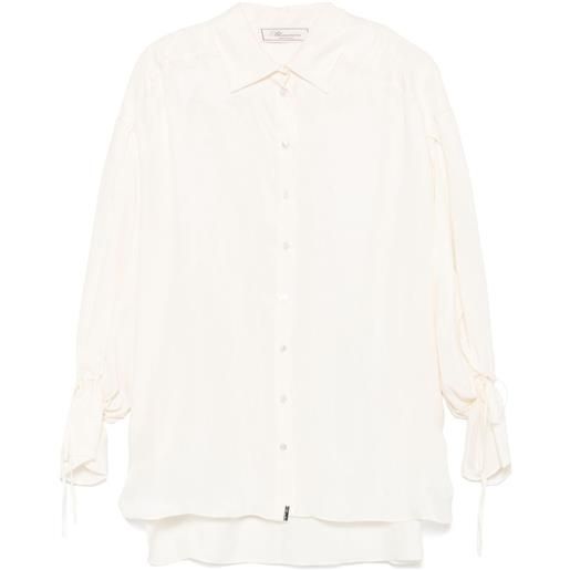 Blumarine abito corto in gabardine - toni neutri