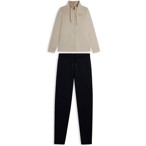 Freddy tuta donna con zip, collo alto e dettagli floreali