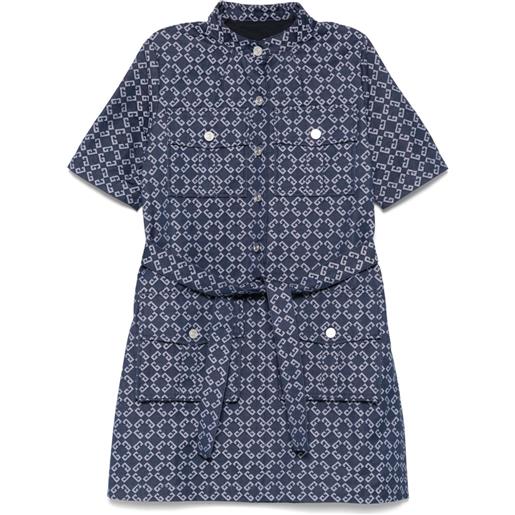 Givenchy abito corto denim con monogramma 72 - blu