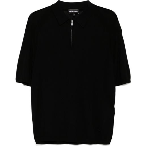 Emporio Armani polo in maglia - nero