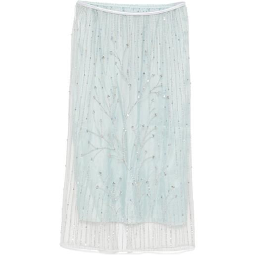 Forte Forte gonna midi con decorazione - grigio
