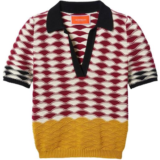 La DoubleJ polo sunset - bianco