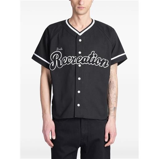 BODE camicia stile baseball outfield - nero