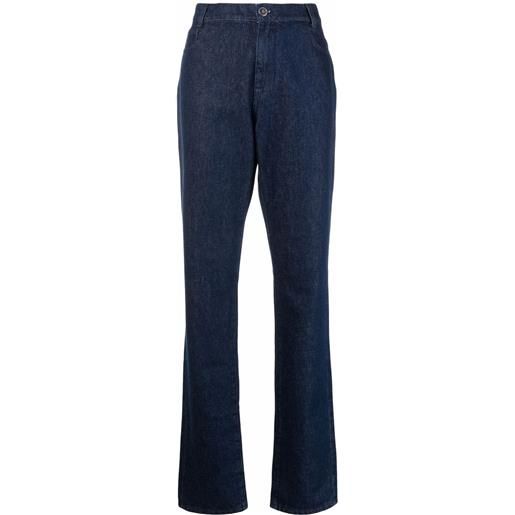 Raf Simons jeans dritti a vita alta - blu