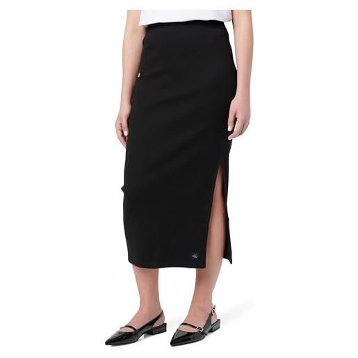 Calvin Klein woven label rib skirt j20j225331 altre gonne, black (ck black), m donna