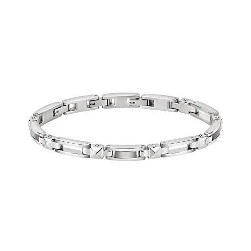 Morellato bracciale da uomo, collezione cross, in acciaio - skr58