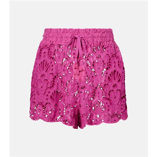Farm Rio shorts in cotone a vita alta