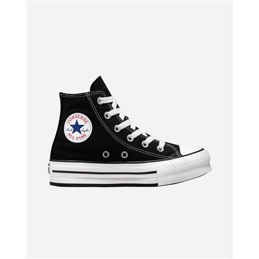 Converse chuck taylor all star high eva lift ps jr - scarpe sneakers - nero